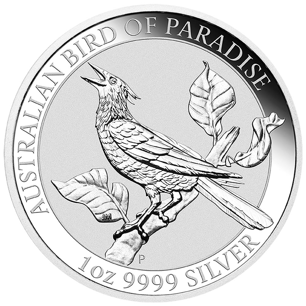 Australia 1 oz Silver Bird of Paradise Manucodia 2019 BU