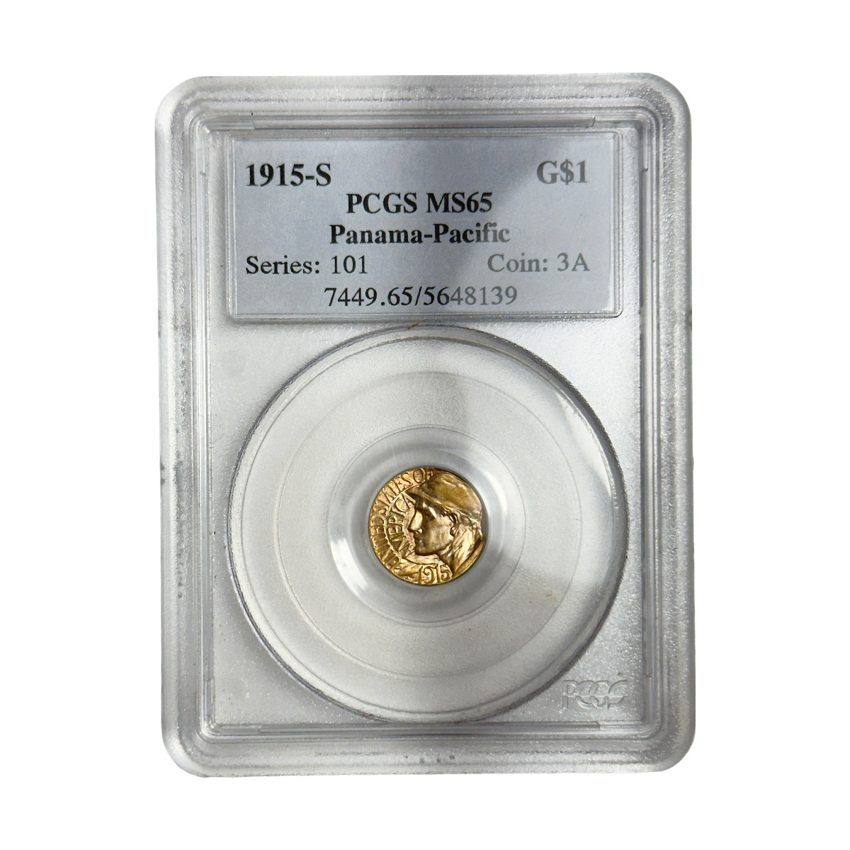 Certified Gold Commemorative 1915-S Panama-Pacific Expo MS65 PCGS