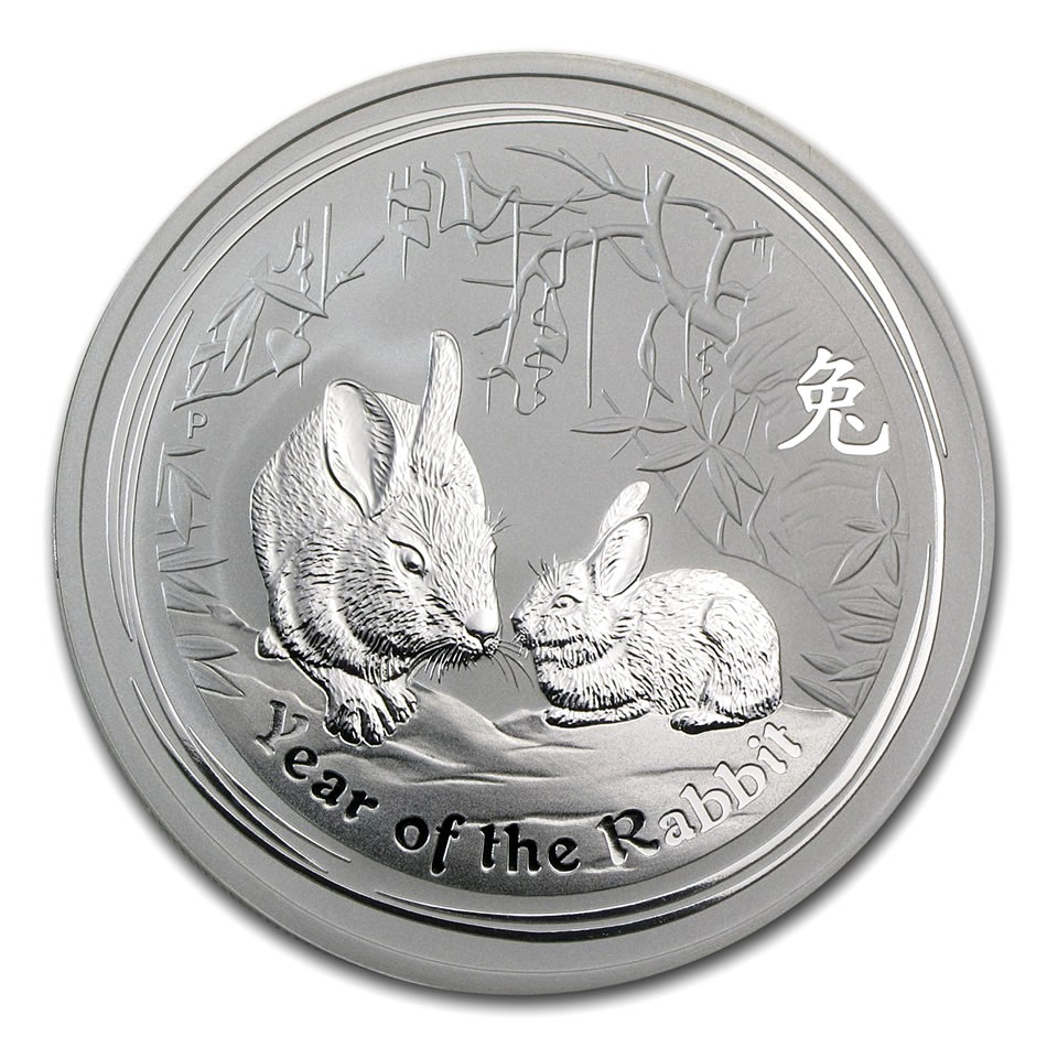 2011 Australia 5 oz Silver Lunar Rabbit