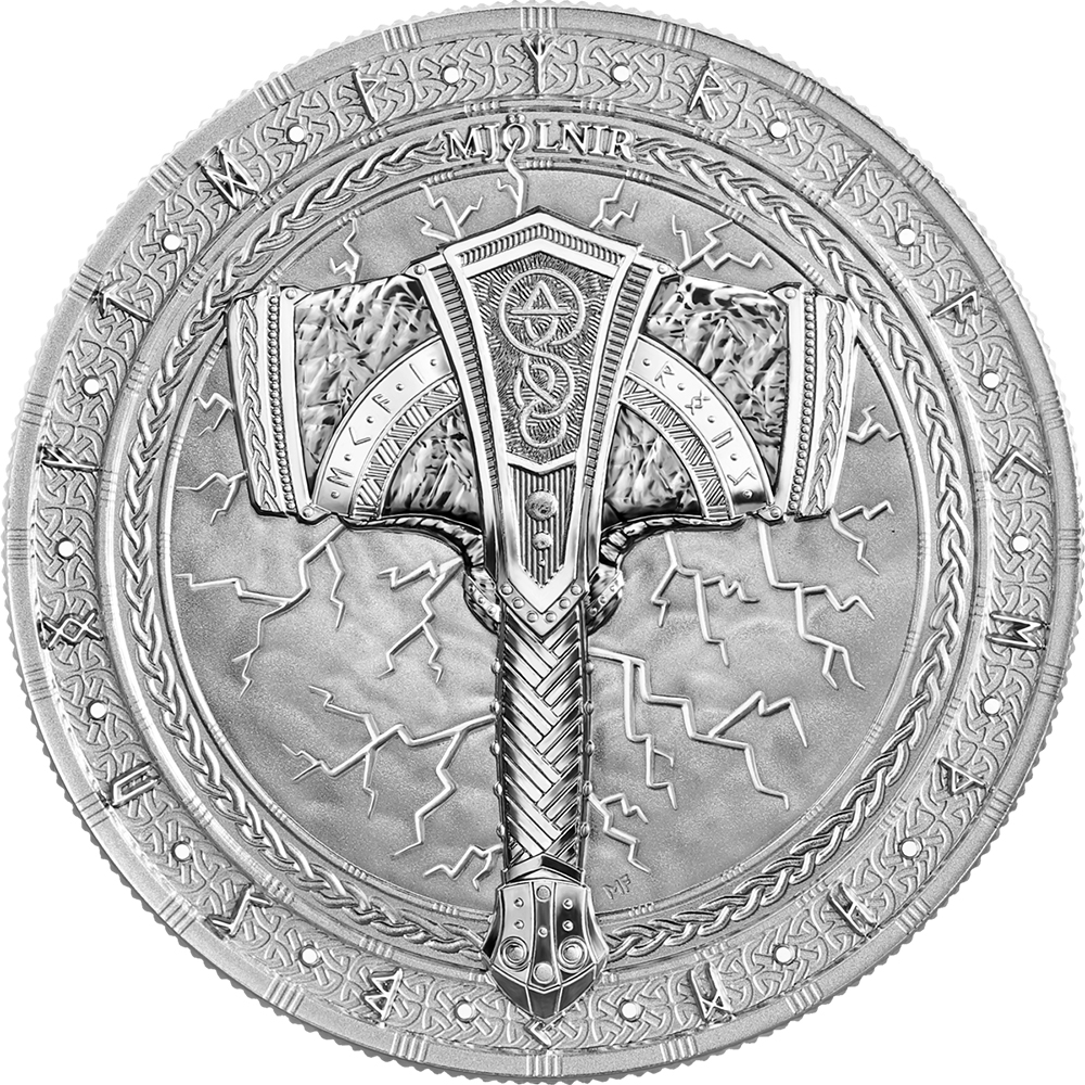 2025 Artefacts: Mjolnir 1 oz Silver BU Thors Hammer