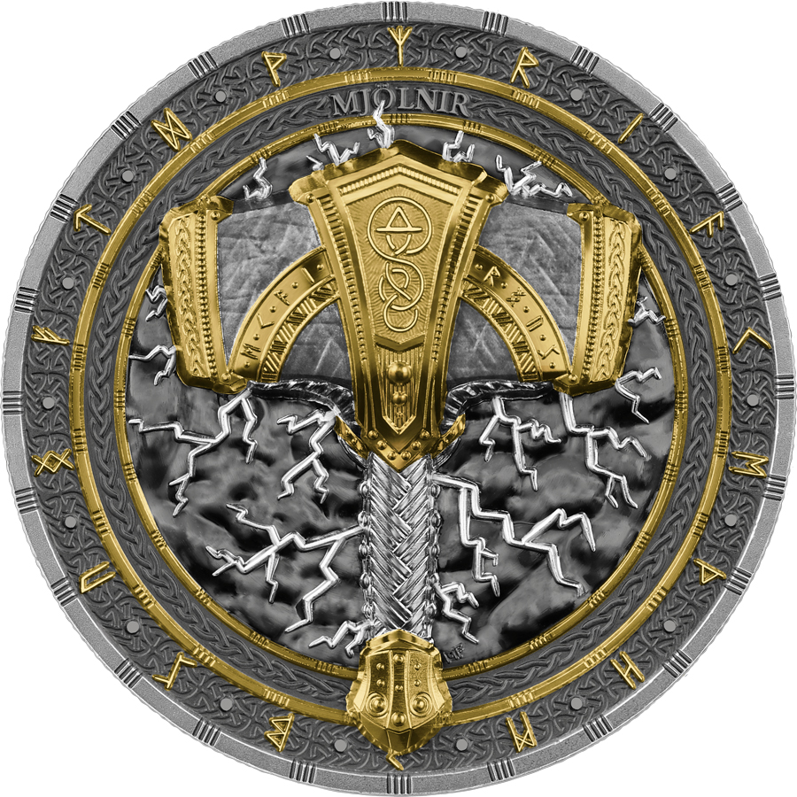 2025 Artefacts: Mjolnir 2 oz Silver High Thor's Hammer High Relief