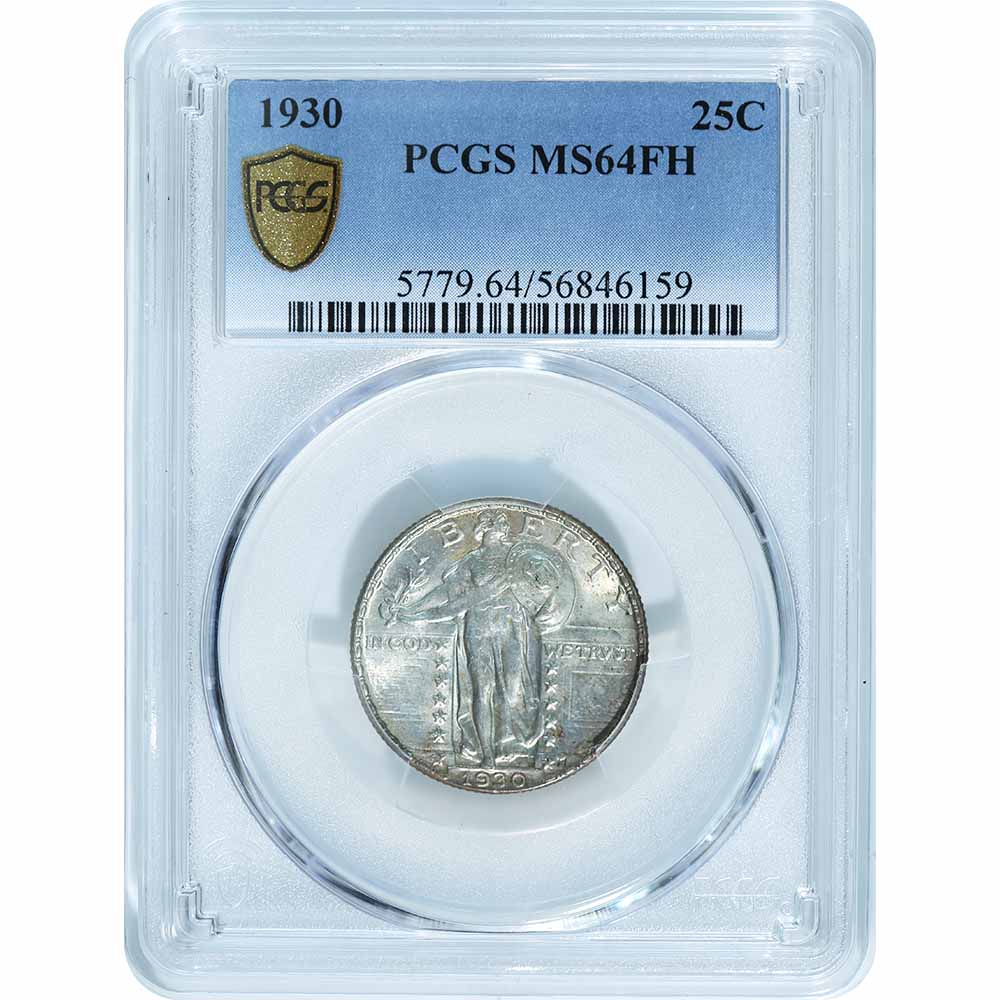 Certified Standing Liberty Quarter 1930 MS64FH PCGS