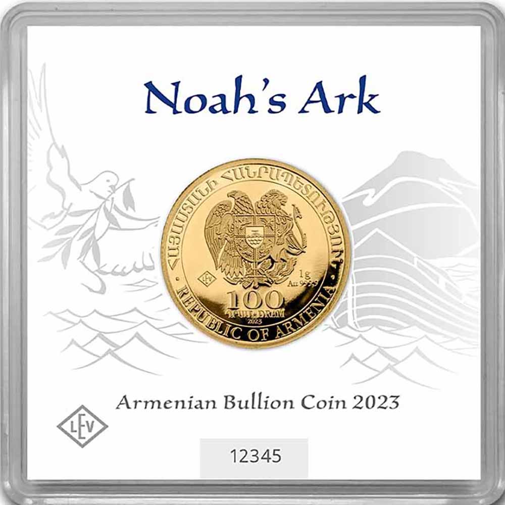 Armenia 100 Dram 1 Gram Gold 2023 Noah's Ark