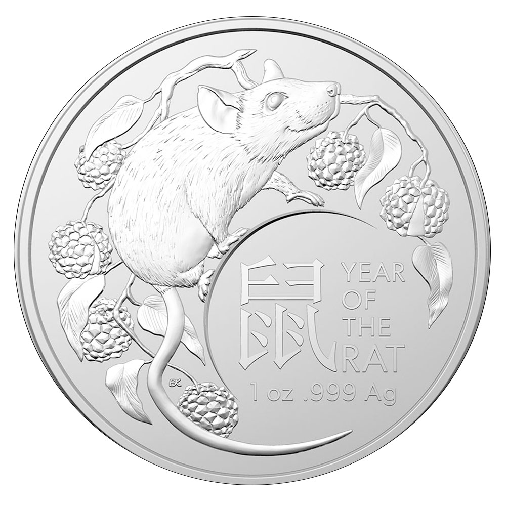Australia 1 Oz. Silver Year of the Rat 2020