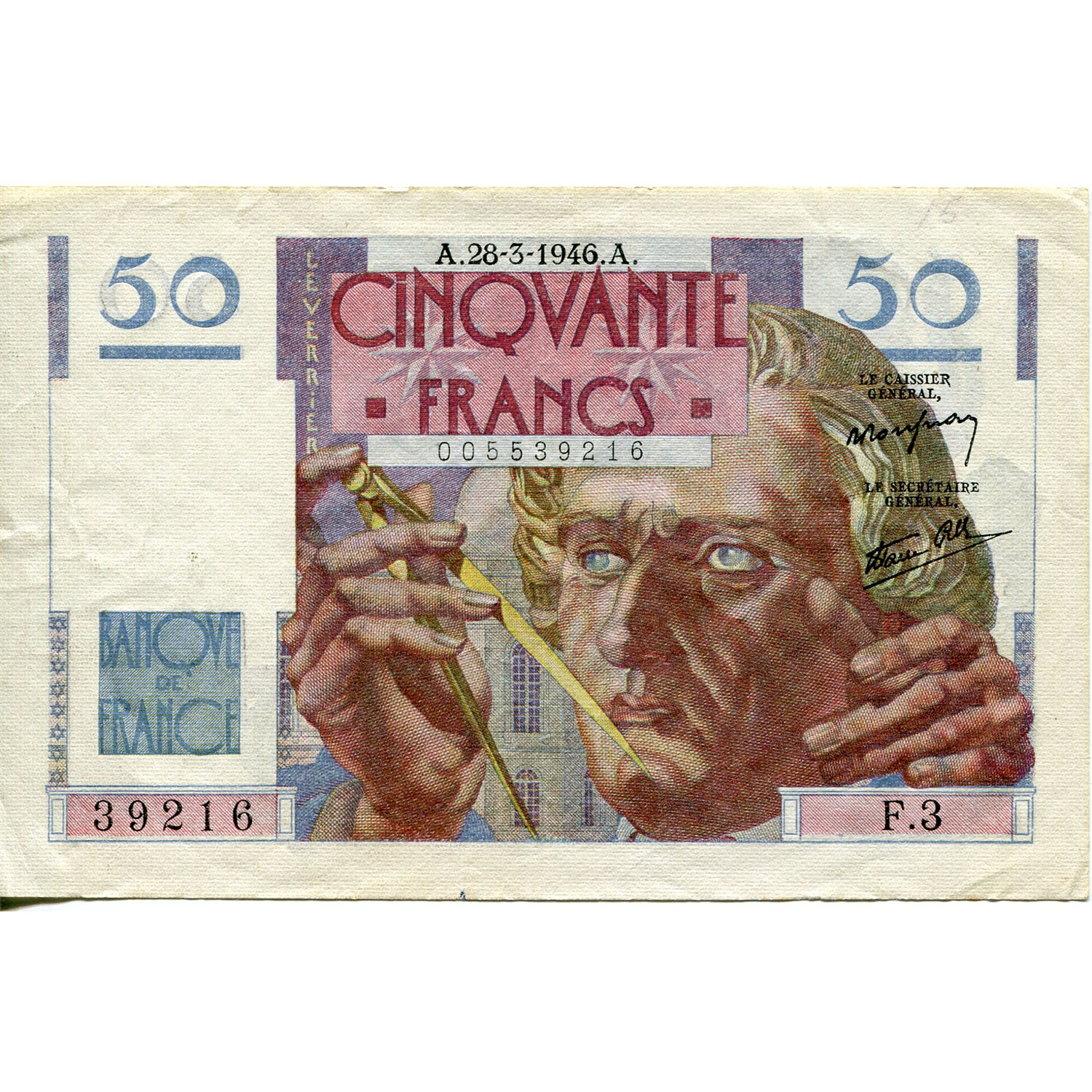 France 50 Francs 1946 P#127a VF