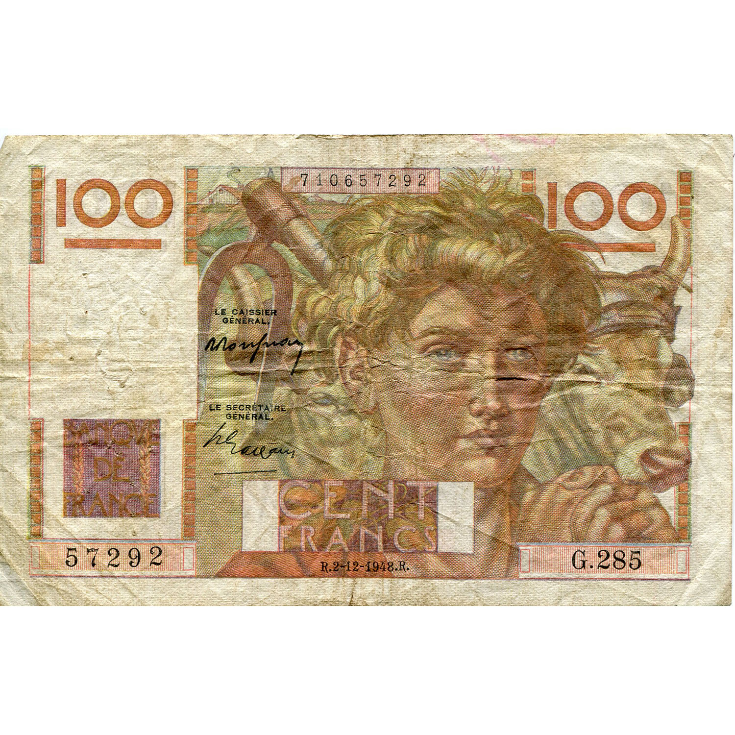 France 100 Francs 1948 P#128b F