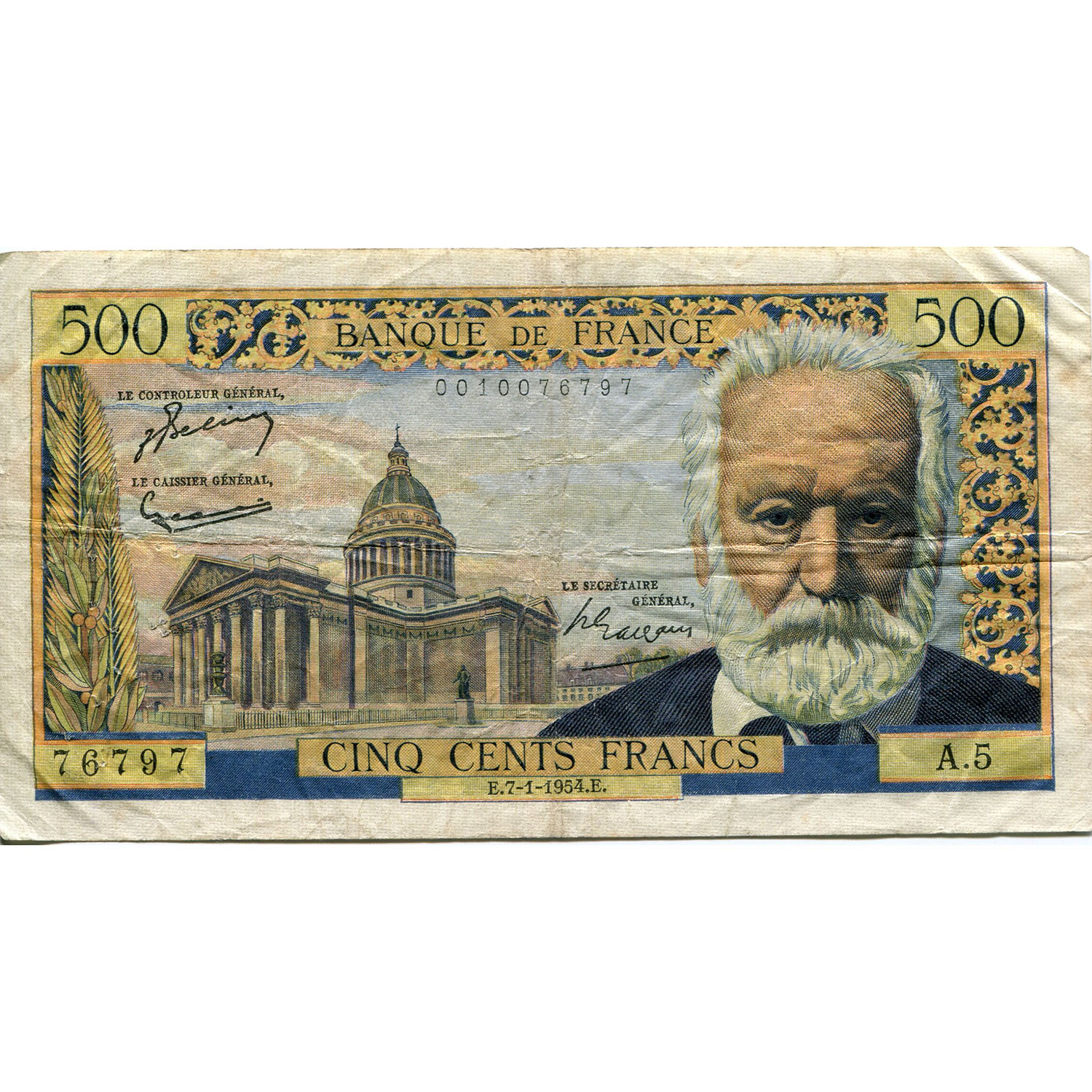 France 500 Francs 1954 P#133a F