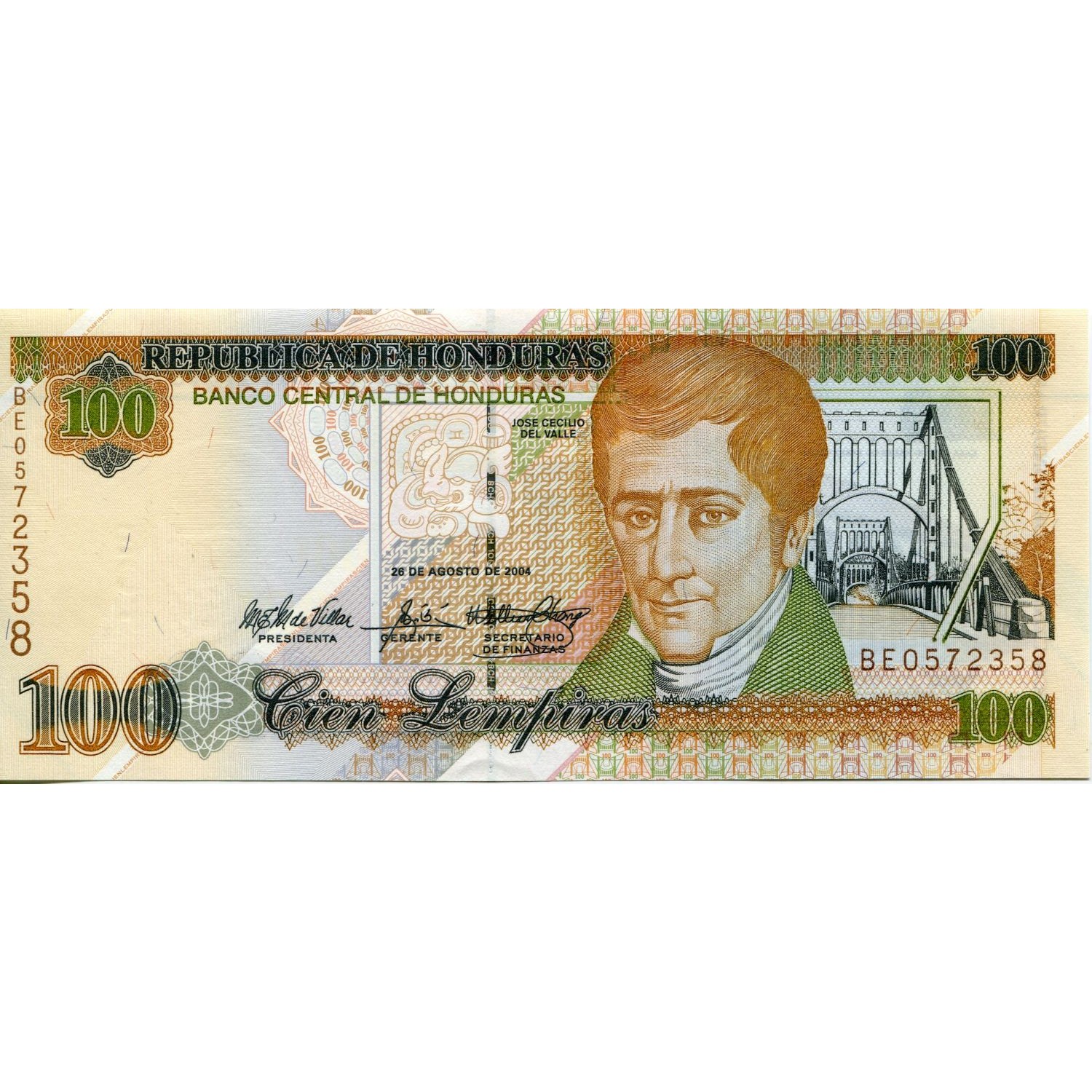 Honduras 100 Lempiras 2004 P#77g UNC