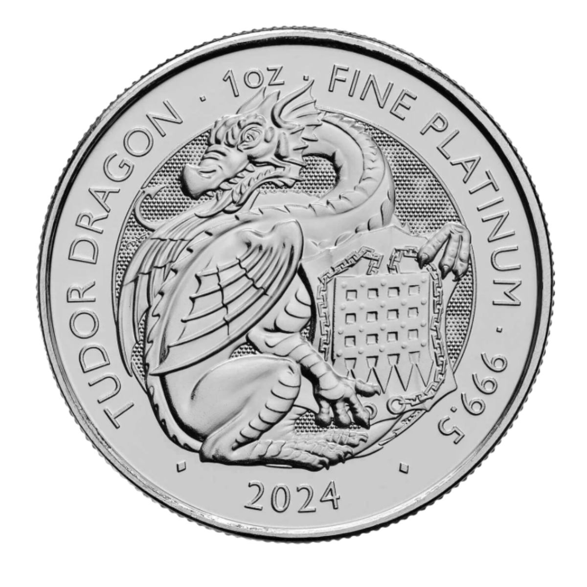 2024 Great Britian 1 oz Platinum Tudor Beasts Dragon