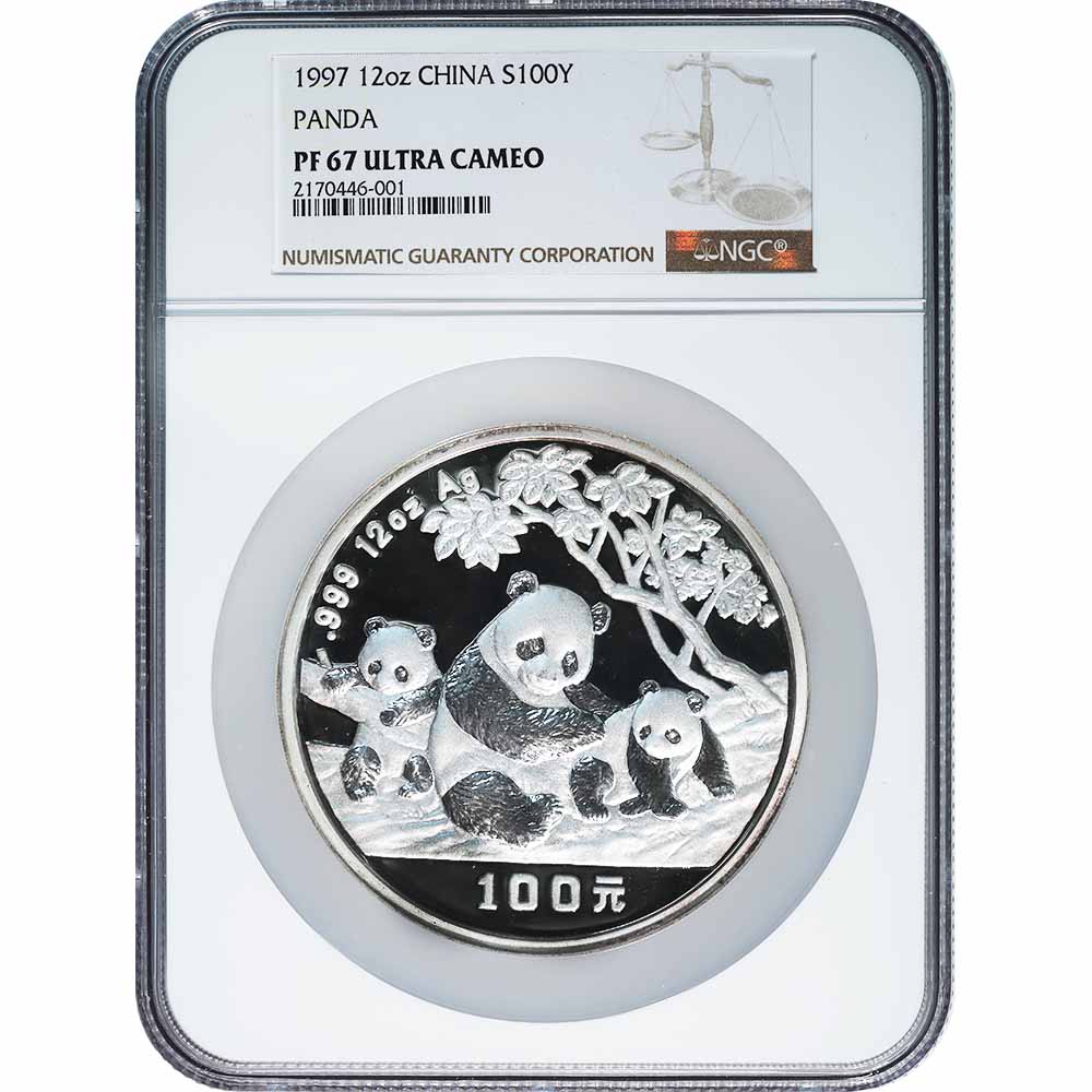 China 12 Oz. Silver Panda 1997 PF67 NGC
