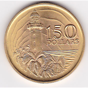 Singapore $150 Gold 1969 150th Anniversary UNC