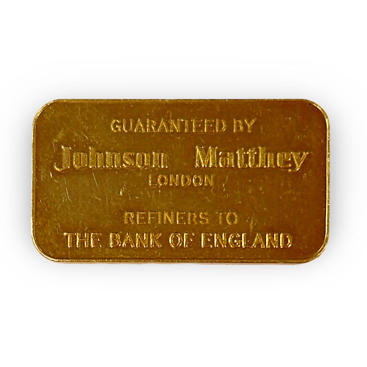Vintage Johnson Matthey London 20 Gram Gold Bar Schweizerischer Bankverein