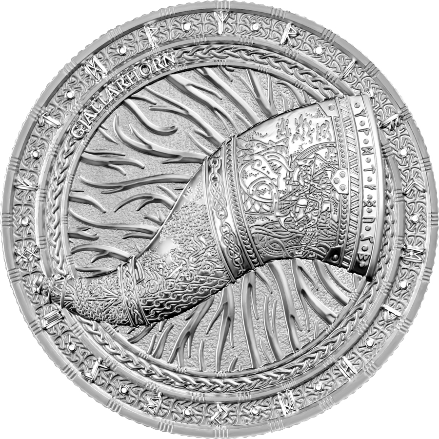 2024 Germania Artefacts: Gjallarhorn 1 oz Silver Round (BU)
