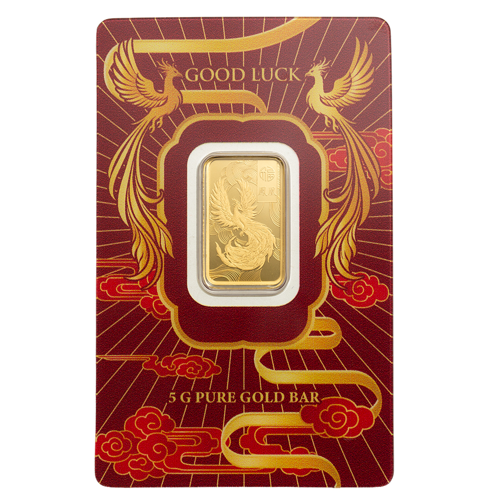 2026 Pamp Suisse Good Luck Phoenix 5g Pure Gold Bar .9999