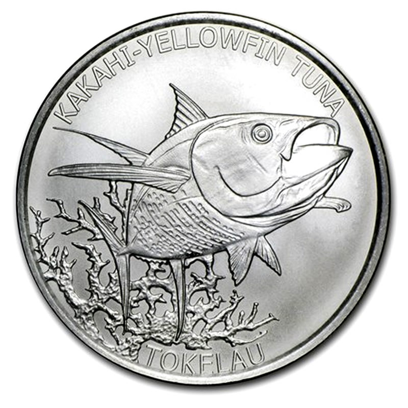Tokelau Yellowfin Tuna 2014 1 oz Silver $5 