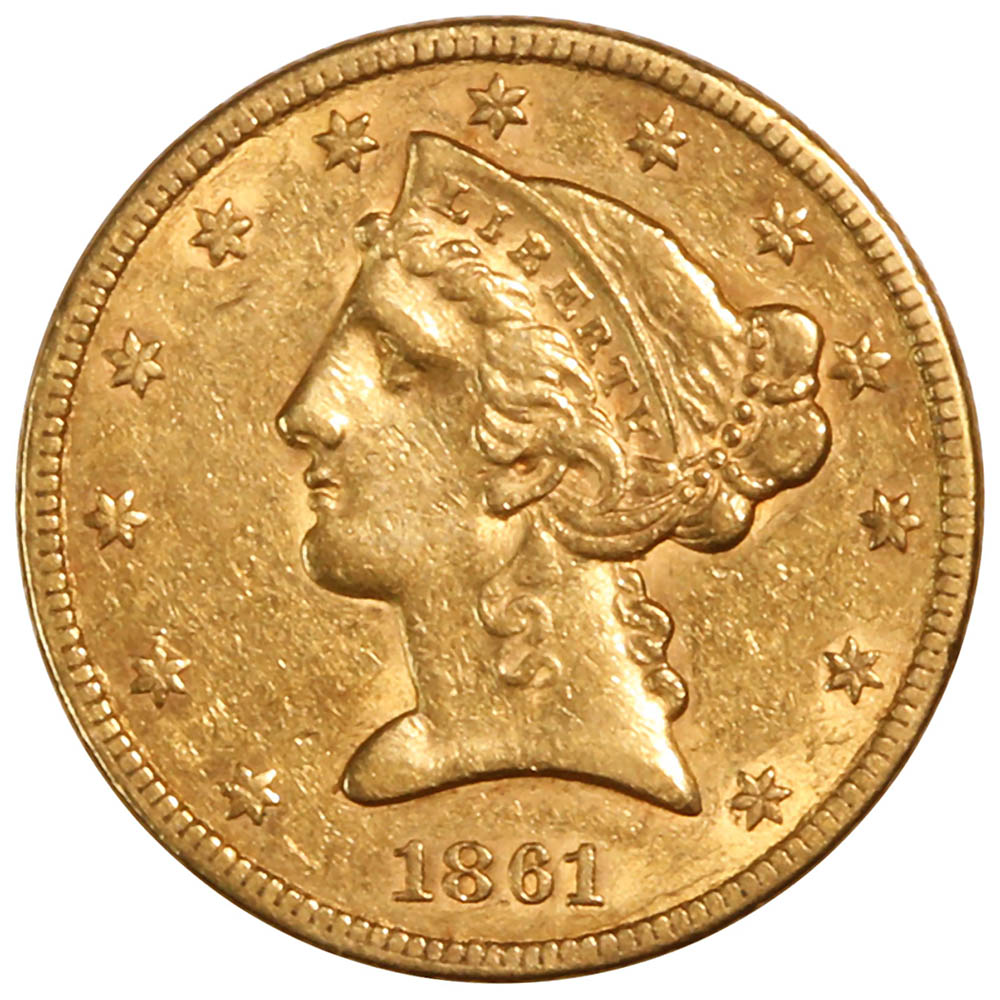 $5 Gold Liberty Coins XF