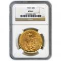 Certified $20 St Gaudens Gold Coins