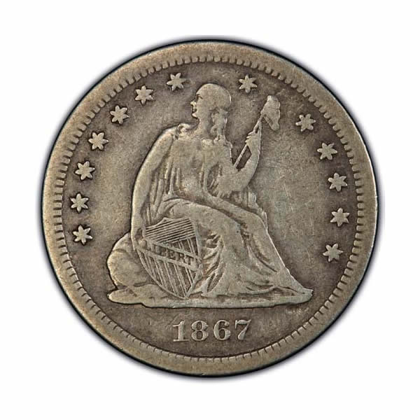 Seated Liberty Quarters Very Fine