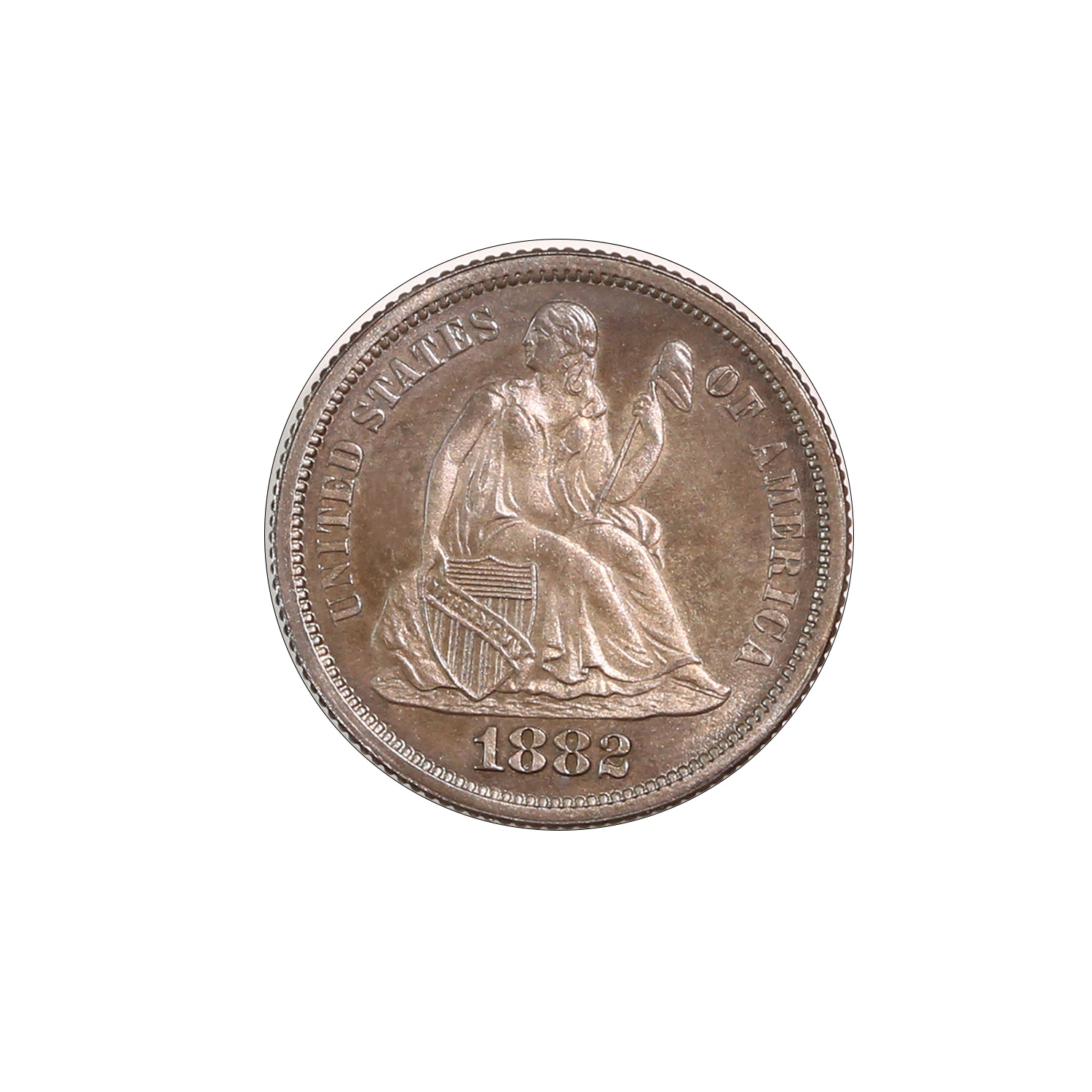 Seated Liberty Dime 1882 Proof