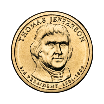 Presidential Dollars Thomas Jefferson 2007-P 25 pcs (Roll)