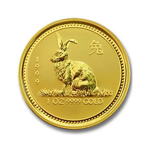 1999 Australia 1 oz Gold Lunar Rabbit