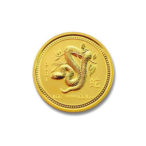2001 Australia 1/4 oz Gold Lunar Snake