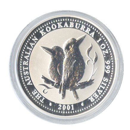 Australian Kookaburra 1 oz. Silver 2001