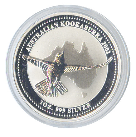 Australian Kookaburra 1 oz. Silver 2002