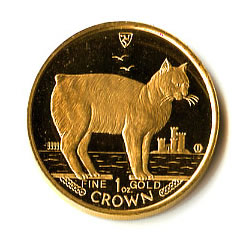 Isle of Man Gold Cat 1 Ounce 1988