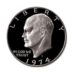 Eisenhower Dollar 1974-S Clad Proof