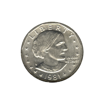 Susan B Anthony Dollar 1981-S BU