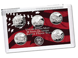 US Proof Set Statehood Silver Quarters Without Box 2008