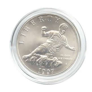 US Commemorative Dollar Uncirculated 1997-S Jackie Robinson