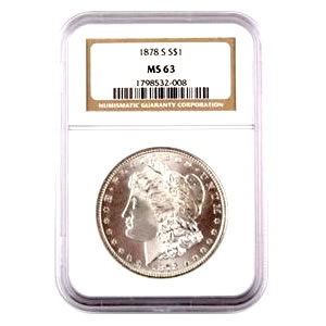 Certified Morgan Silver Dollar MS63 (Our Choice)