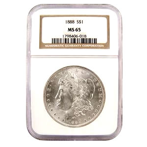 Certified Morgan Silver Dollar MS65 pcgs or ngc (our choice of dates)