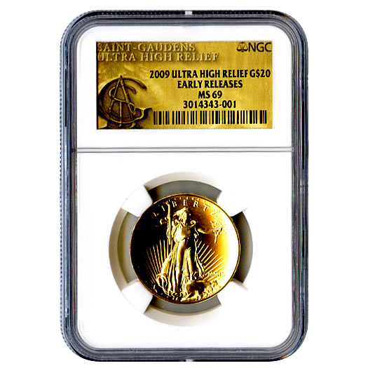 Certified 2009 Ultra High Relief Gold American Eagle MS69 NGC Early Release