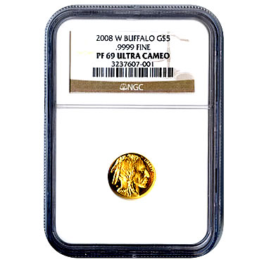 Certified Proof Buffalo Gold Coin 2008-W Tenth Ounce PF69 NGC