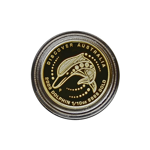 Australian Perth Mint Gold Dreaming Series 2009 Tenth Ounce Dolphin
