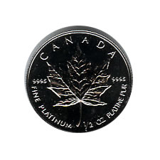 Platinum Canadian Maple Leaf Half Ounce (Dates Our Choice)