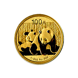 Chinese Gold Panda Quarter Ounce 2010