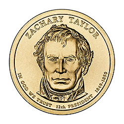 Presidential Dollars Zachary Taylor 2009-P 25 pcs (Roll)