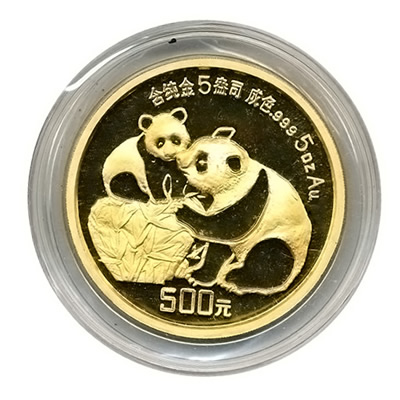 Chinese Gold Panda Five Ounce 1987
