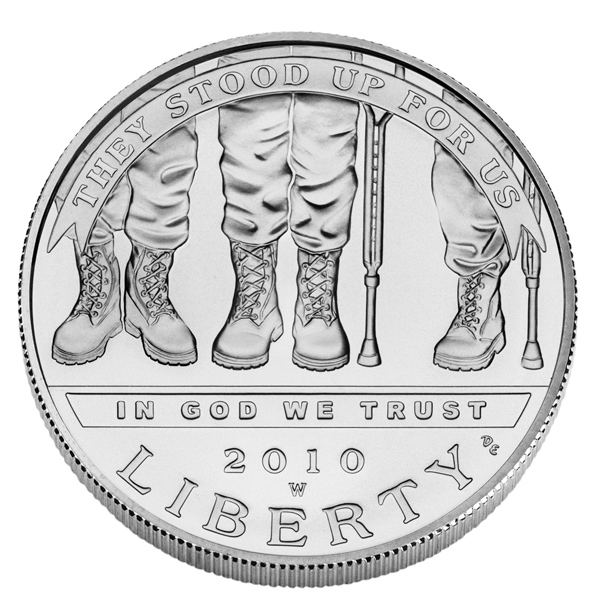 US Commemorative Dollar Uncirculated 2010-W Disabled Veterans