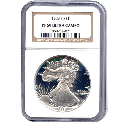 Certified Proof Silver Eagle PF69 1989