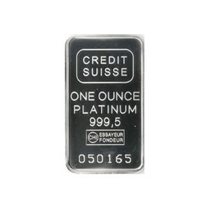 Credit Suisse One Ounce Platinum Bar .9995 