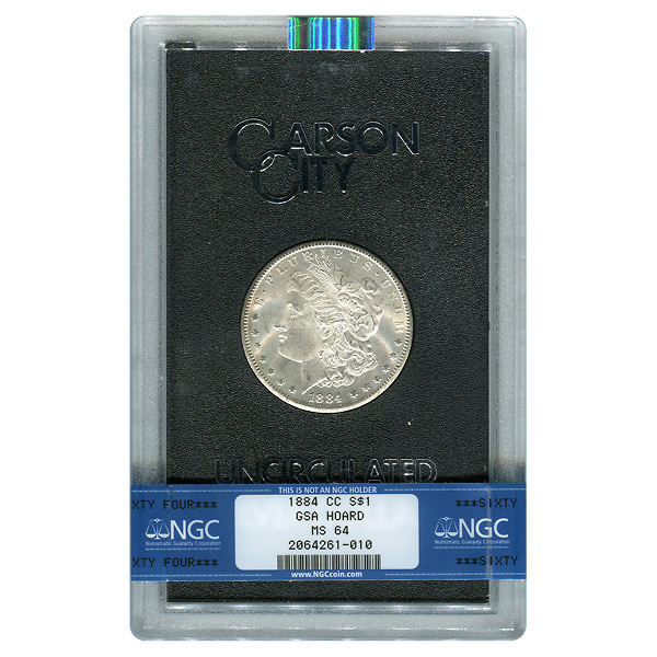 Carson City Morgan Silver Dollar 1884-CC GSA MS64 NGC