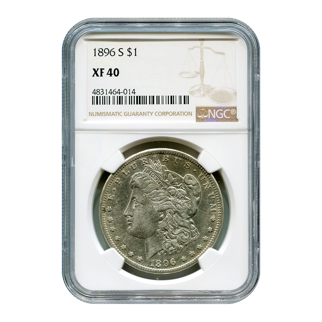 Certified Morgan Silver Dollar 1896-S XF40 NGC