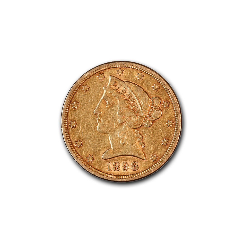 $5 Gold Liberty 1898-S XF