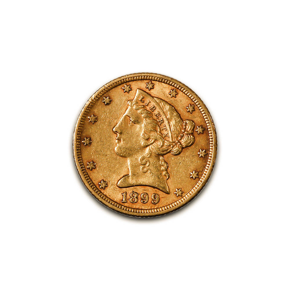 $5 Gold Liberty 1899 XF