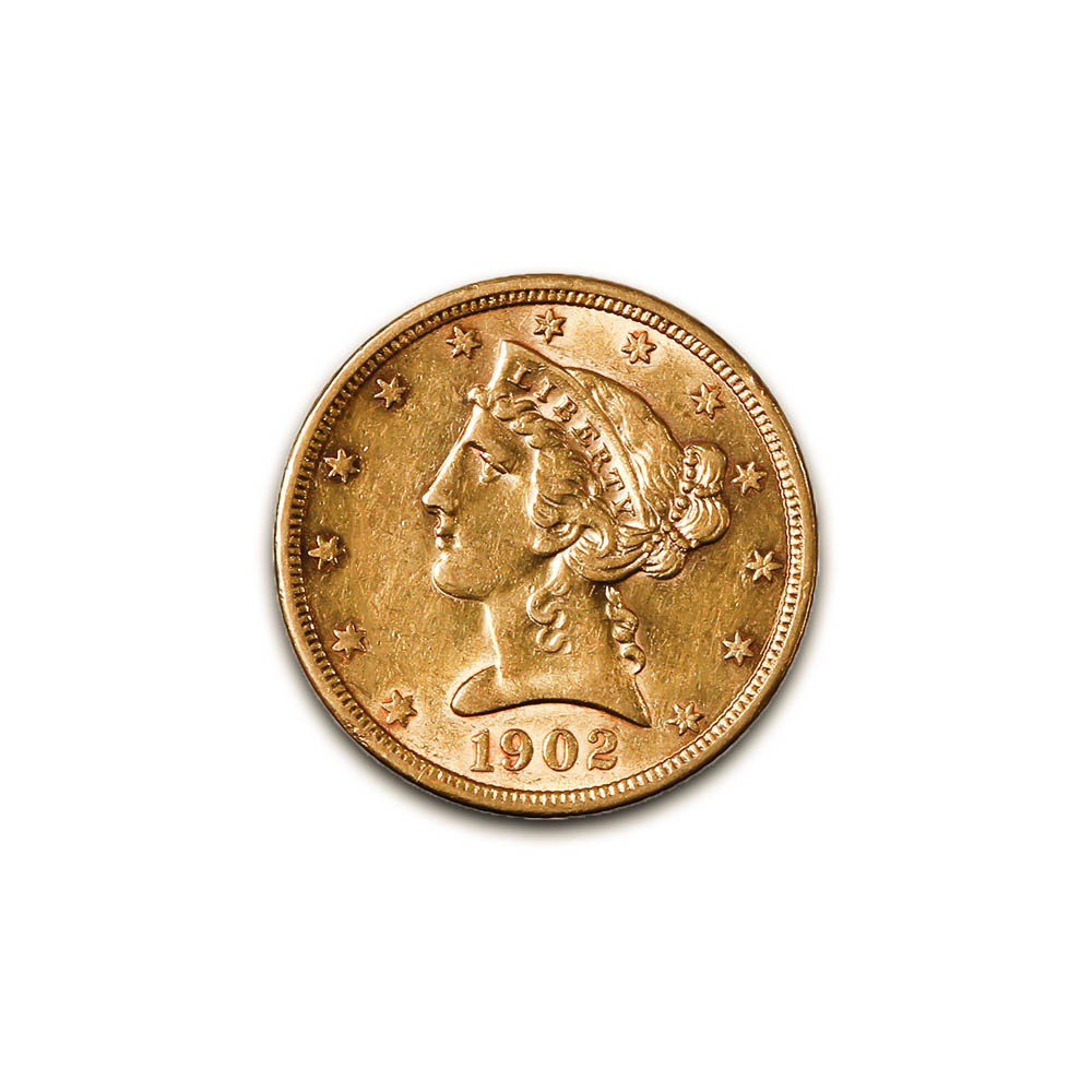 $5 Gold Liberty 1902-S XF
